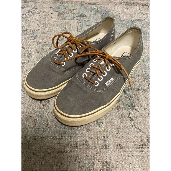 Vans Shoes Size 9.5 Mens Washed Gray Canvas - Picture 1 of 5